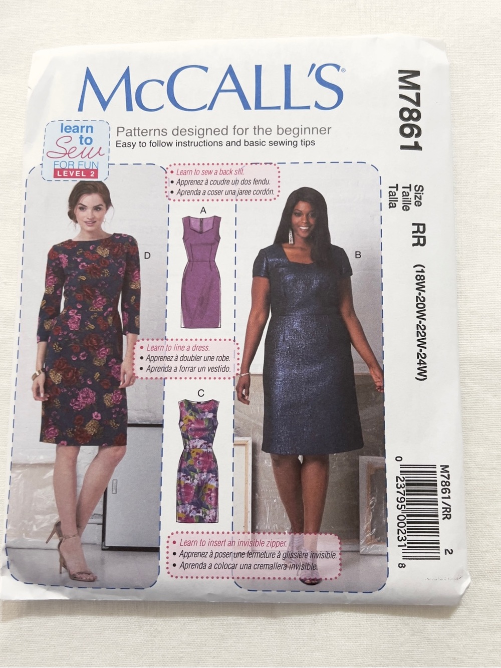 McCall’s M7861 Sewing Pattern | Beginner Learn to Sew Dress